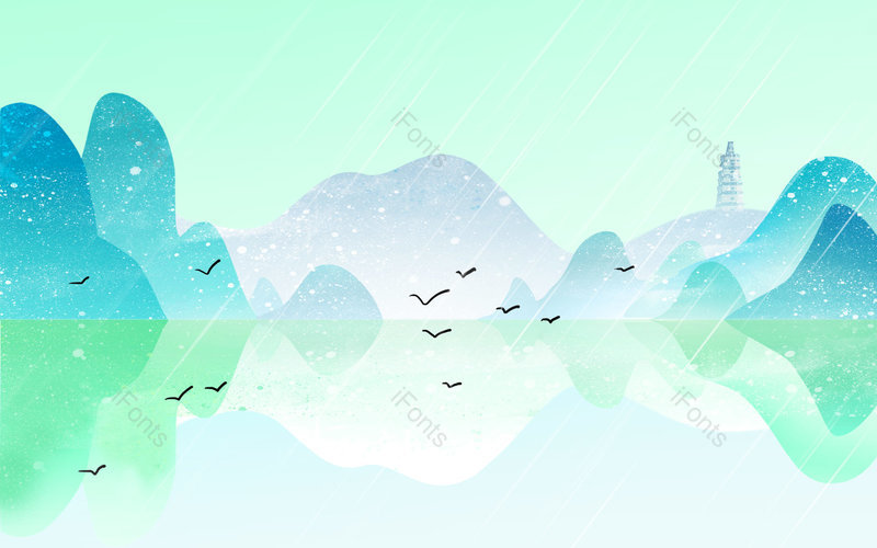 卡通装饰渐变背景风景山脉山川展板,插画/手绘图,插画/手绘图库,插画/手绘图下载,插画/手绘